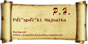Püspöki Hajnalka névjegykártya